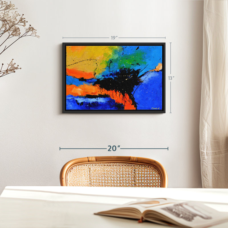 Rainbow Blast Abstract Canvas Print, 19" H x 13" W