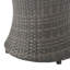 Table d'extérieur pratique - l 20,08 po gris élégant et imperméable, aluminium
