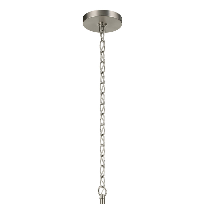 21.75" 6-Light Chandelier, Brushed Nickel