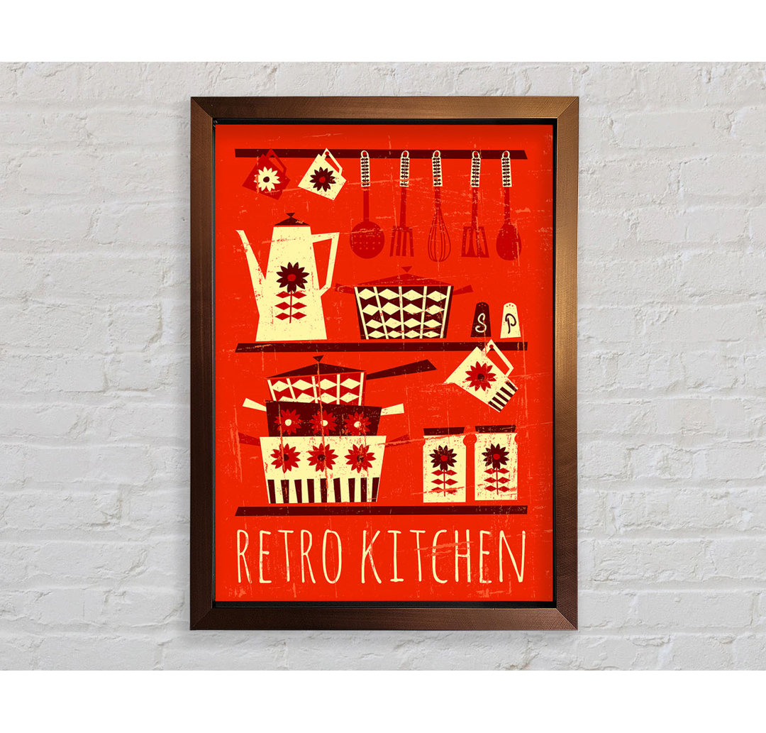 Retro Kitchen 1 - Einzelne Bilderrahmen Kunstdrucke