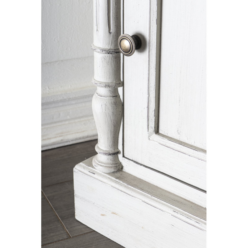 Madison End Table with Storage, Antique Gray, Gray