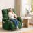 Infinite-Position Power Recliner With USB Port , Cup Holder & & Side Pockets, Thick Seat Cushion, Chenille Reclining Chair-1724008416