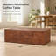Table cubique en placage de noyer de qualité supérieure-662104238