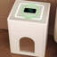 Petite table de chevet blanche 23,23 po avec coffre-fort intégré