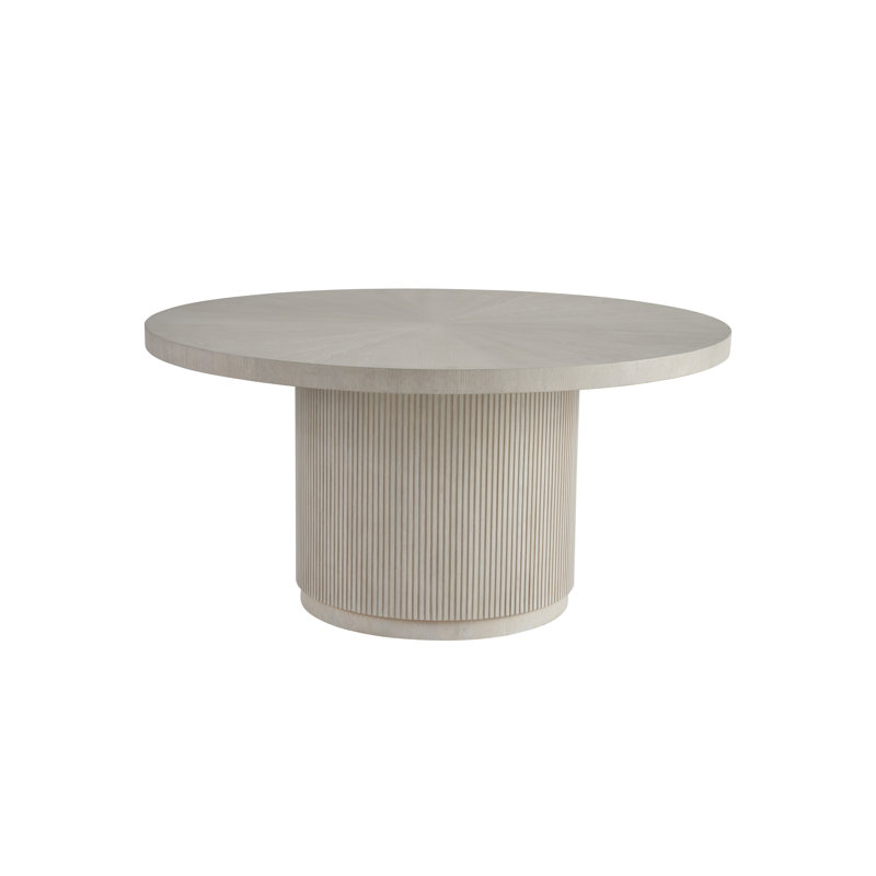 Avaline Carmen Round Dining Table, White Oak