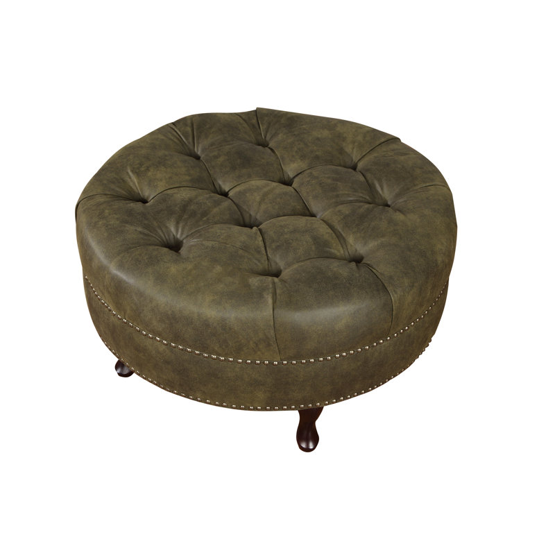 78cm Wide Tufted Round Cocktail Ottoman