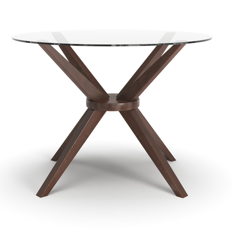 Bixie 48'' Round Dining Table, Medium Walnut
