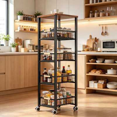 28.2 cm W Kitchen Cart with