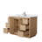 Maroni 48 " W Freestanding Standard Free Standing Single Double Single Vanity Bathroom Vanity With Marble Top-61131961-61131964