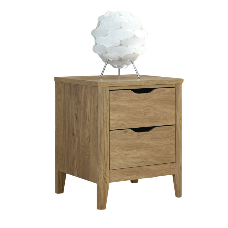 Haven 2 Drawer Nightstand, Bedside Table with Storage Drawers, Night Stand for Bedroom, End Table or Side Table for Living Room, 15.7" D x 18.7" W x 21.7" H