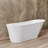 FerdY Langkawi 69" x  30" Freestanding Soaking Acrylic Bathtub with Brushed Nickel Drain