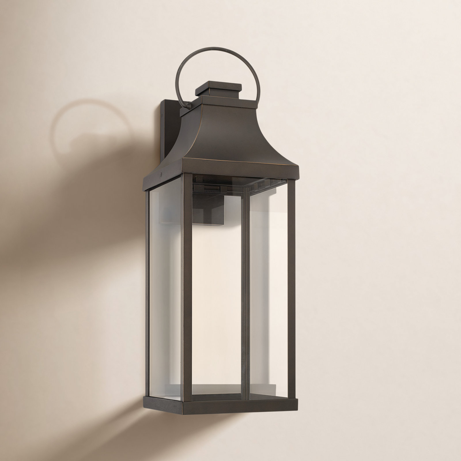 Single Light Outdoor Wall Light, Oiled Bronze