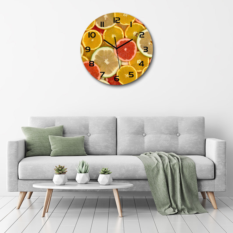 Johnnisha Glass Wall Clock