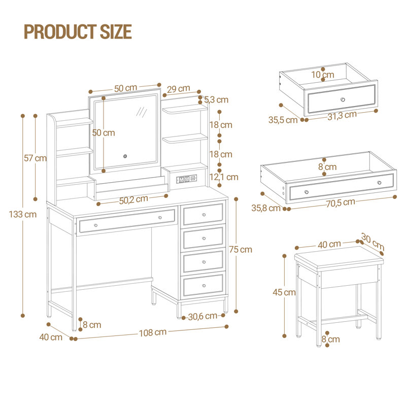Dressing Table with Mirror