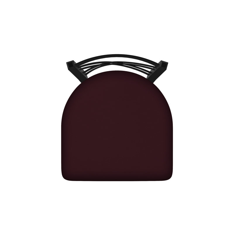 Catalina 18'' H Upholstered Metal Side Chair, Black Wrinkle, Vinyl-Canter Bordeaux