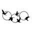 Élégant accessoire mural décoratif en métal noir, 27,0 po x 12,8 po | Fabrication 100% métal, épaisseur: 0,05 pouce | Conception élégante et durable pour la décoration intérieure, parfaite pour les salons et les bureaux