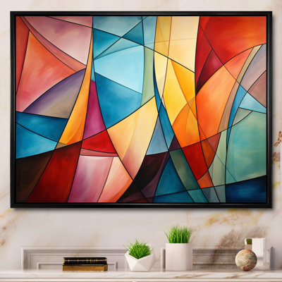 Cubism Rainbow Forms III - Cubism Canvas Art Print
