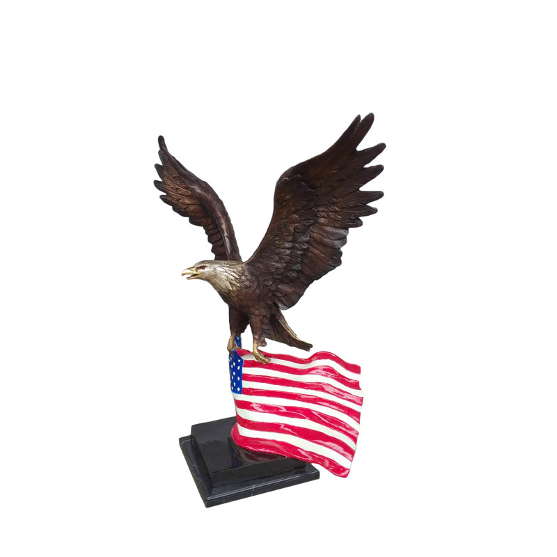 Statue Besi Eagle of America et base en marbre