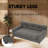 38" Upholstered  Memory Foam Sofa for Dogs with Backrest and Armrest-87336721-76592333