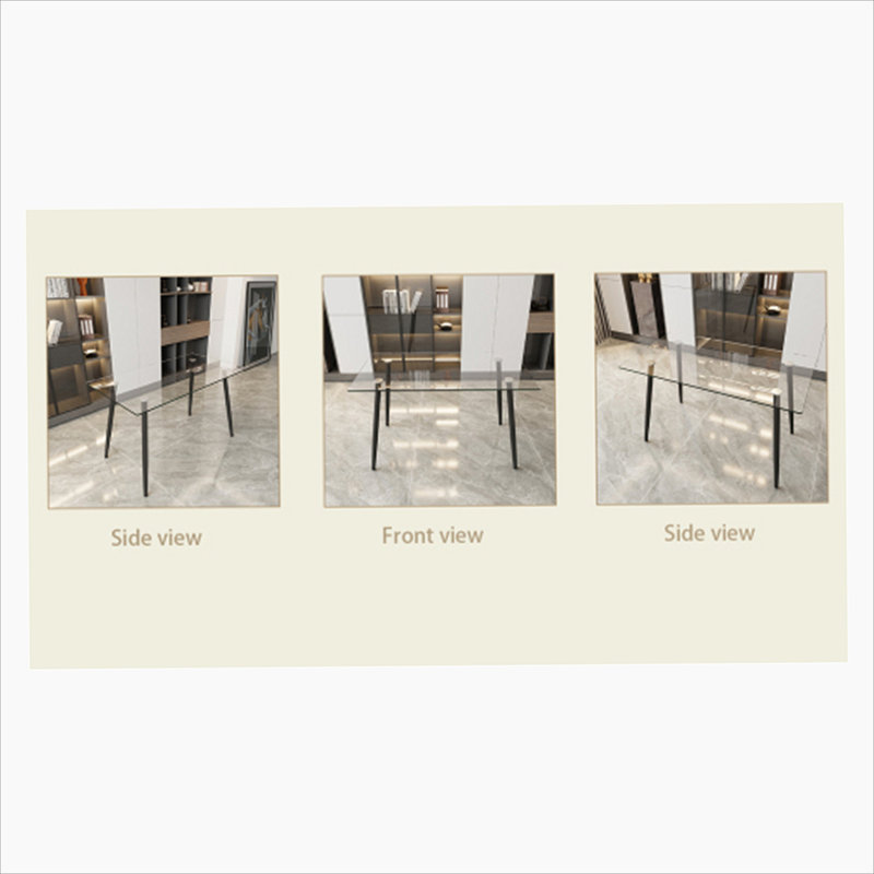 Bartlesville Rectangular Dining Table, 30"H x 71"L x 35.4"W, Black