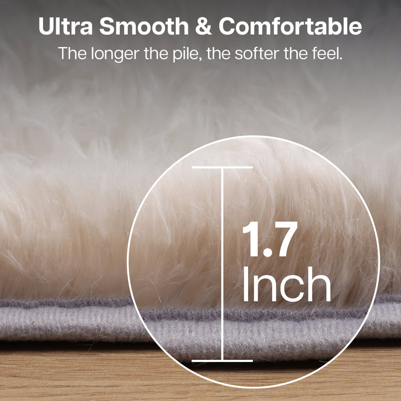 Solid Colour Machine Tufted Shag Area Rug, Rectangle 160cm Width X 230cm Length