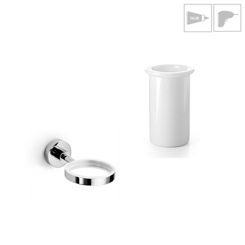Duemila Bathroom Accessory, Ceramic White