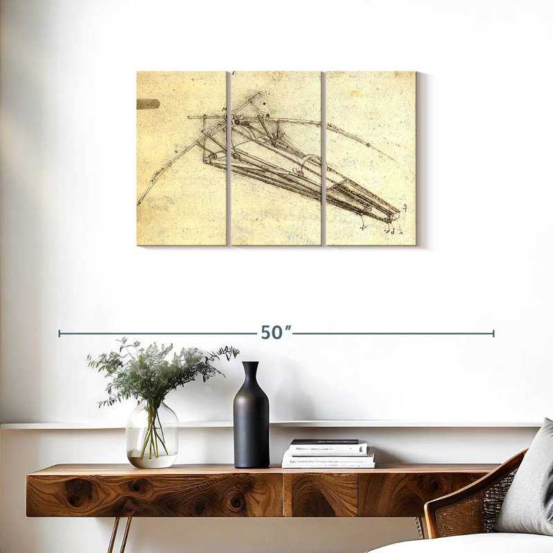 Laelle Design For A Flying Machine, 20" H x 33" W