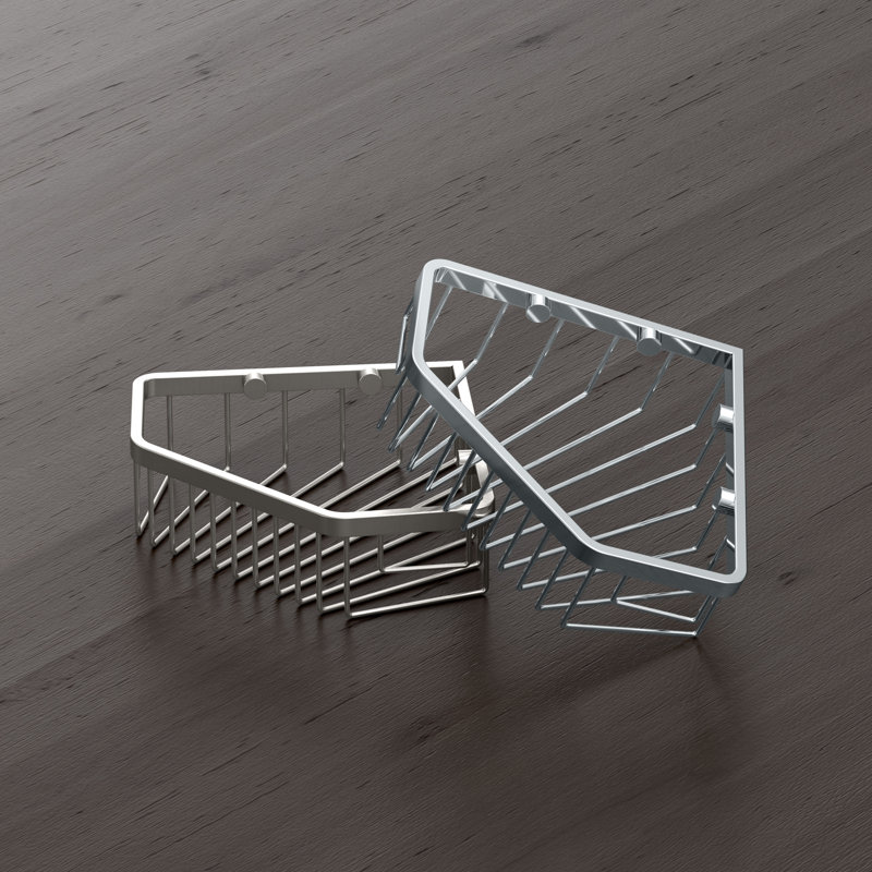 Panier de douche mural en acier inoxydable, Chrome