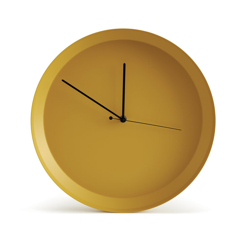 Metal Wall Clock, Yellow