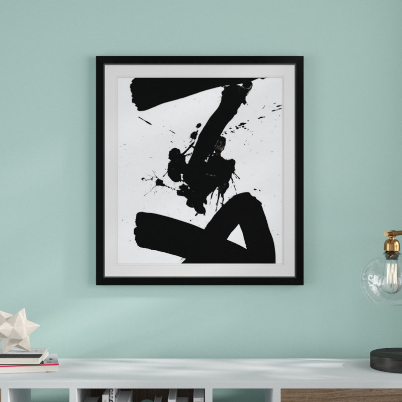 « toile tache iv », reproduction d’art, Cadre noir, H 24 po x l 19 po x p 1 po