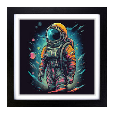 Astronaut Futuristic - Framed Print