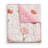 Greenland Home Fashions Breeze Blush Quilted Throw Blanket 50" x 60" – Reversible Floral Style Lightweight Accent for All Seasons