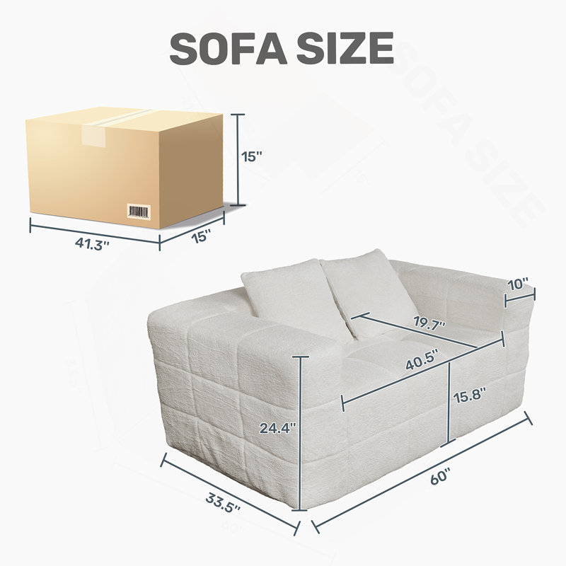 Loveseat Couch With Two Back Cushions
