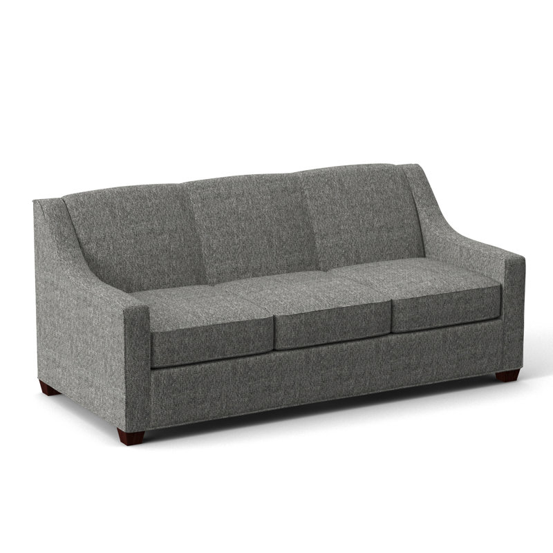 Phillips Square Arm Sofa with Reversible Cushions, Empire Mahogany, Connelly Dove, 34.5" H x 76" W x 36" D