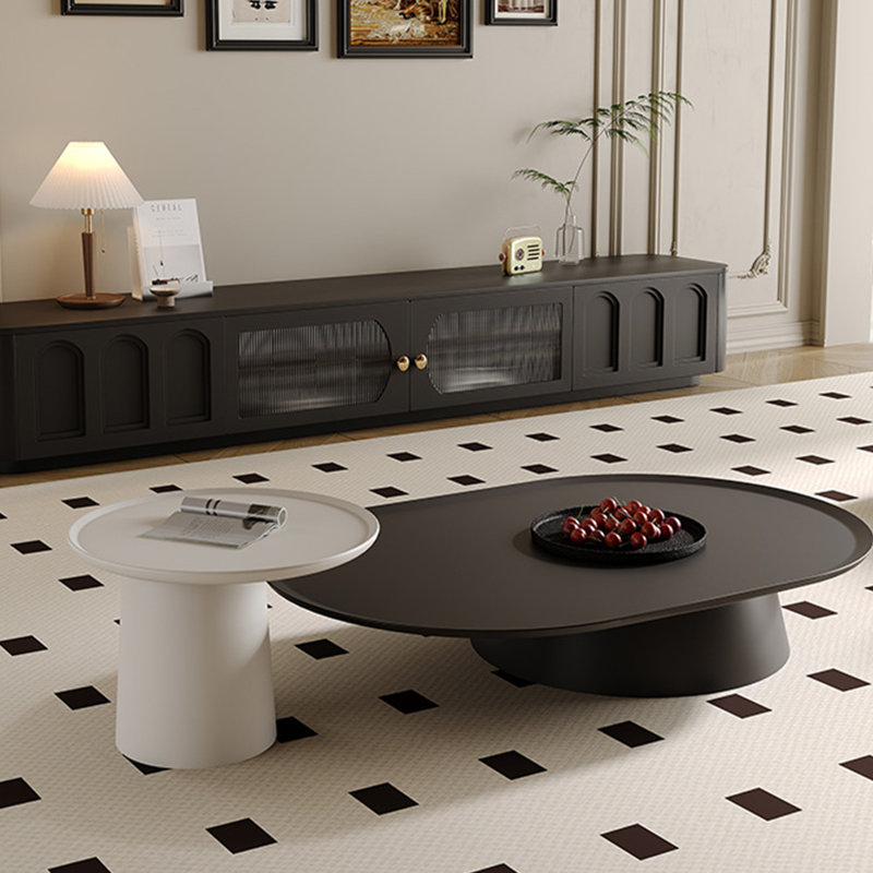 Meuble télé Modern, Noir, H 11,81 po x L 78,74 po x l 15,75 po