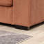 4 modulaires avec revêtement en velours côtelé et repose-pieds