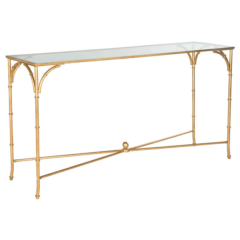 Hailey 63'' Glass Top Console Table