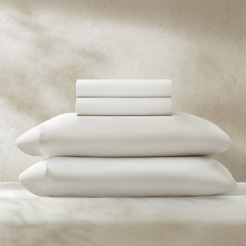 Temperature-regulating 4-piece Queen Sheets And Sheet Sets, Nylon Blend, White