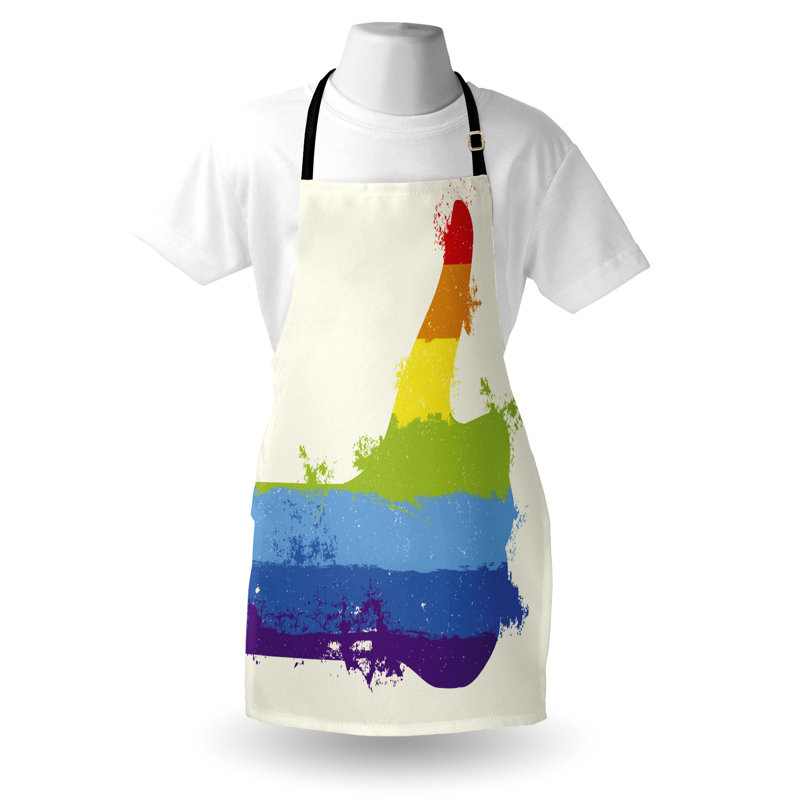 Multicolore, tablier arc-en-ciel East Urban Home, unisexe