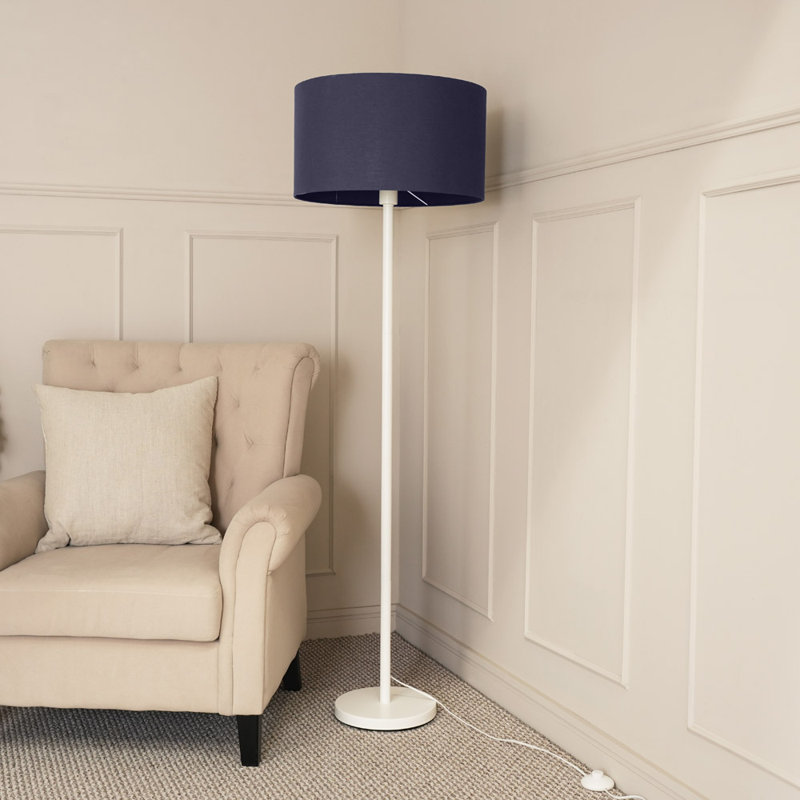 Romeir 148cm Matte Traditional Floor Lamp, Navy Blue, Yes