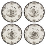 Lenox Haunted Village Accent Plates, Set Of 4, Assorted, Service For 4