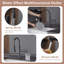 Robinet de cuisine noir à poignée simple en acier inoxydable 304 avec douchette rétractable et distributeur de savon, 2 modes