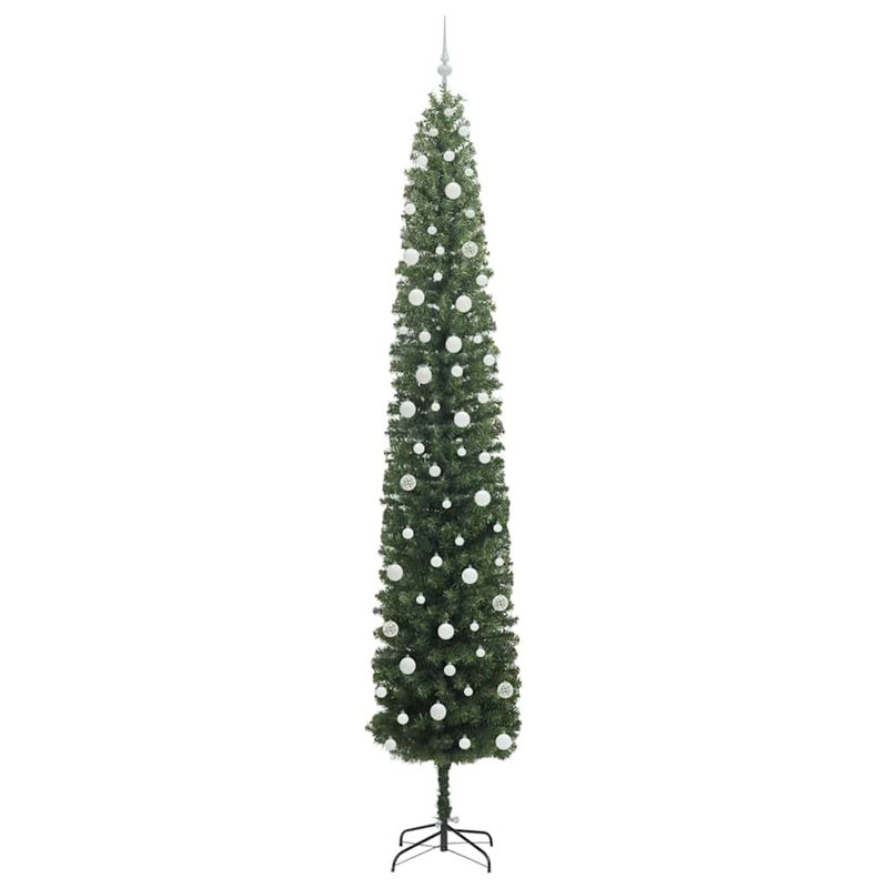 Artificial Christmas Tree with 300 LEDs with Stand, White, 8.86' H