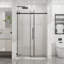 48" W x 72" H Sliding Shower Door, Frameless Sleek Glass Shower Door, 1/4" (6mm) Thick Tempered Clear Glass with Easy-clean Coating, Stainless Steel Hardware