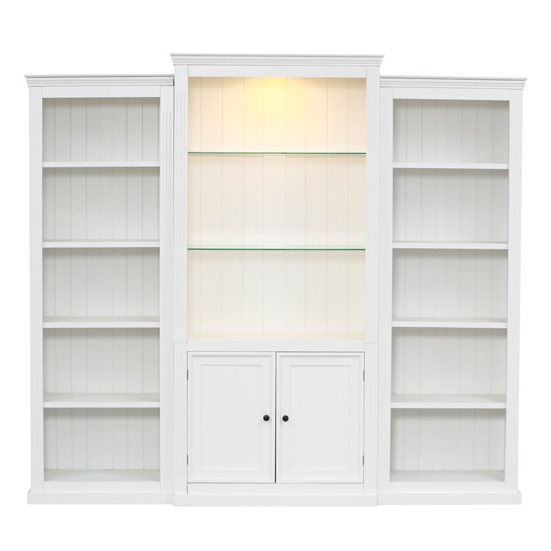 78.75'' Tall 3-Pieces Bookcase, White