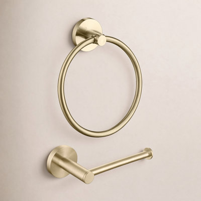 Circular 2-Piece Bathroom Hardware Set