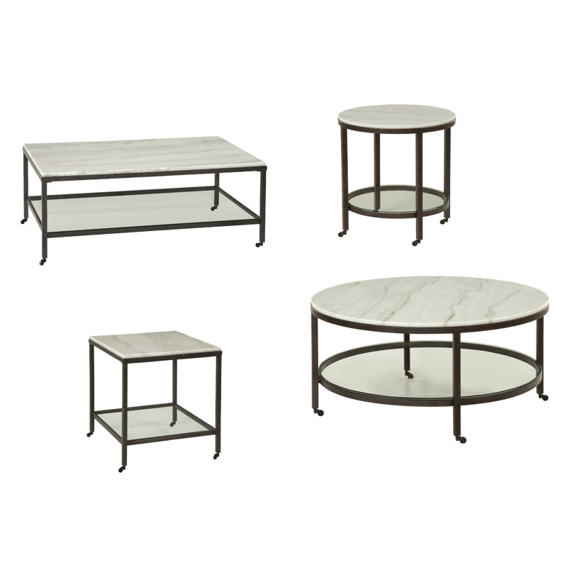 Marble Top End Table