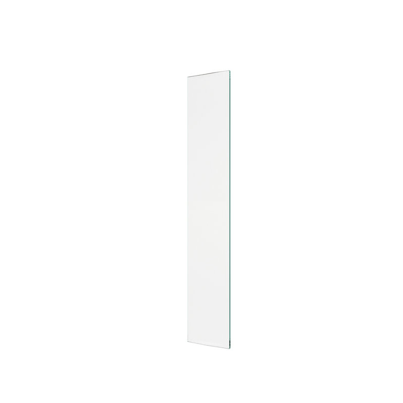 34 3/8 po x 6 po Panneau d'atterrissage en verre transparent Lucid, support noir, H 34,38 po x l 6 po x P 0,39 po, Noir mat