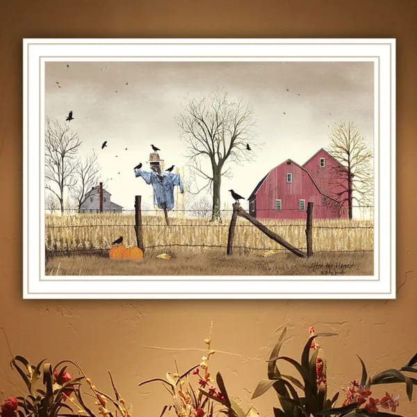 «Trendy Decor 4U After the Harvest», art mural encadré blanc pour le salon