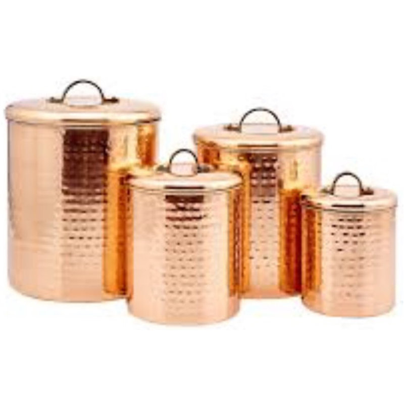 Ensemble de pots de cuisine martelés en acier inoxydable 4 pièces